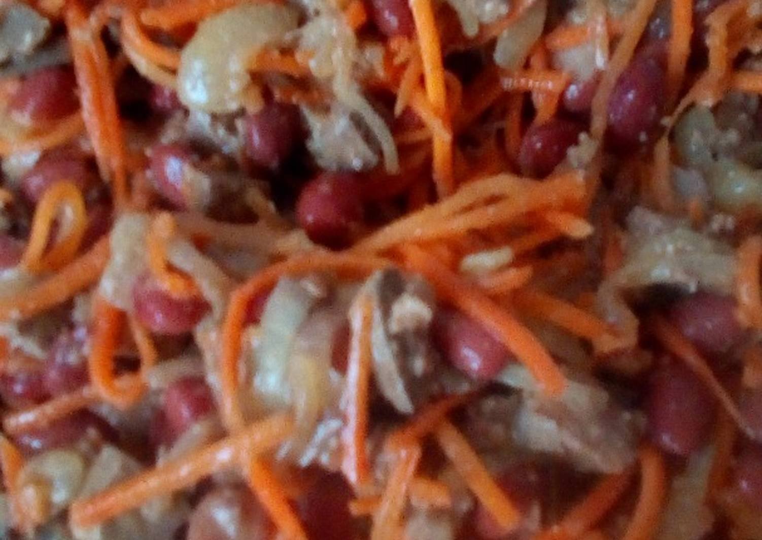 Салат фасоль печень морковь
