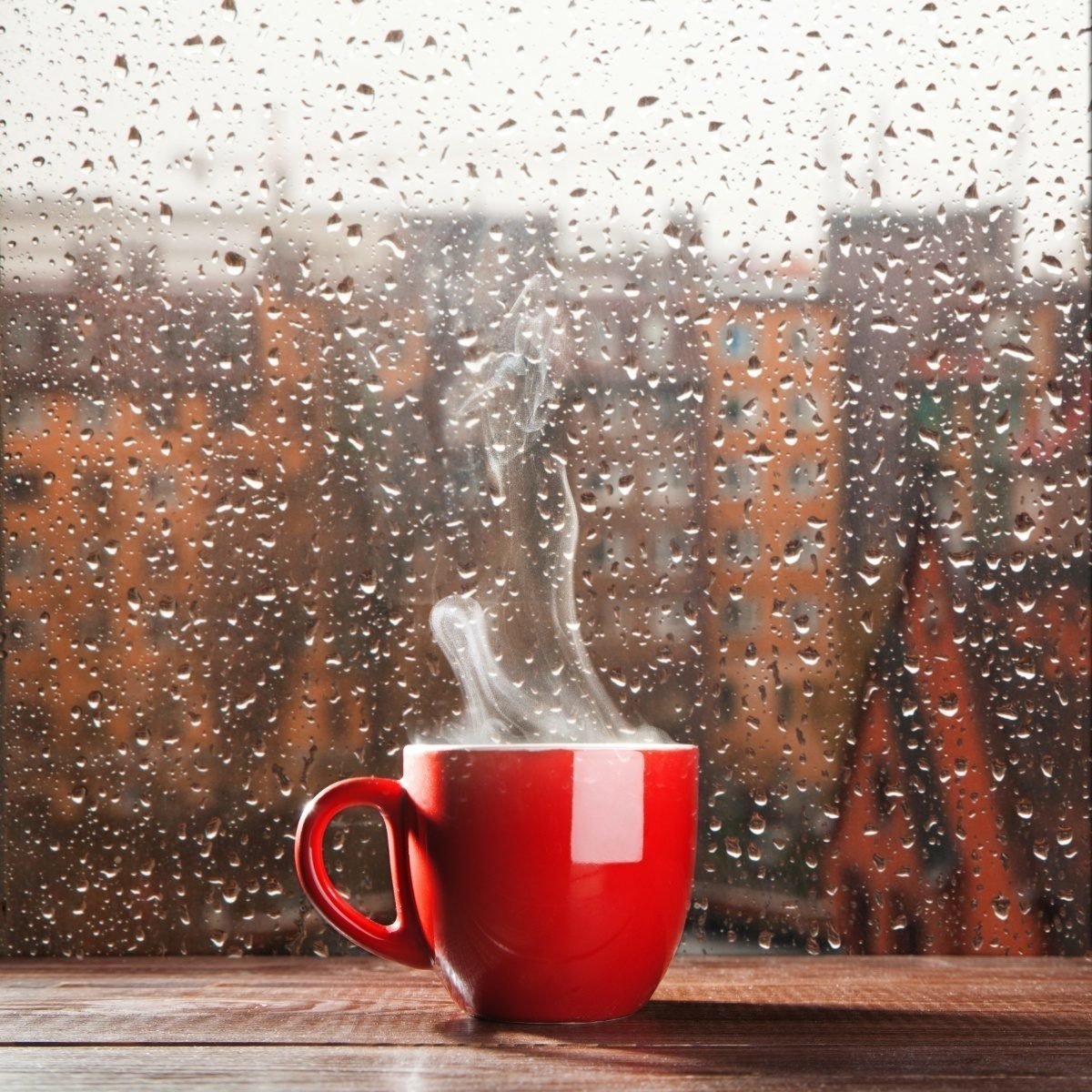 осень утро дождь картинки