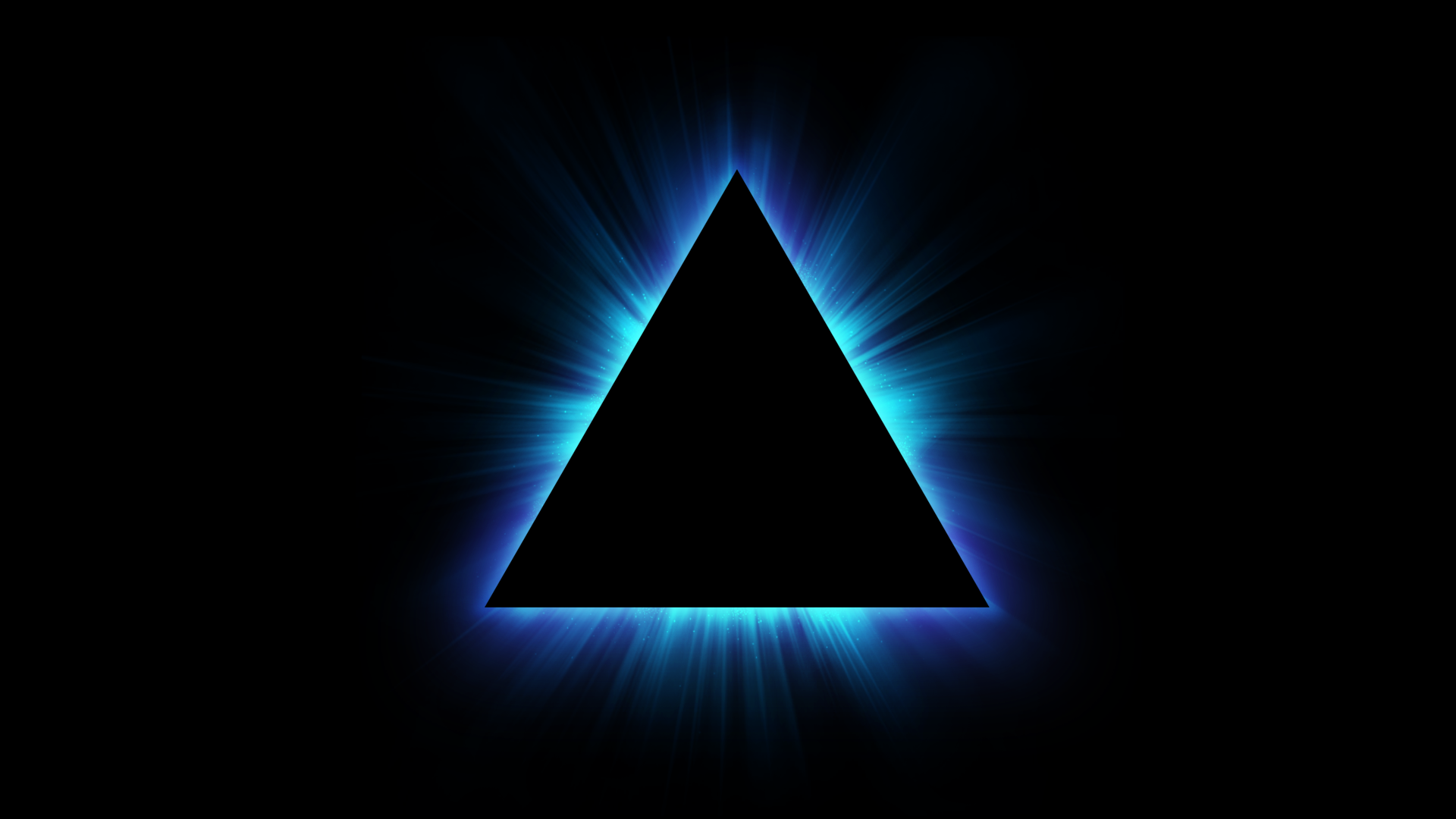 Темные фигуры. Неоновый треугольник. Черный треугольник. Белый треугольник на черном фоне. Красивый треугольник.