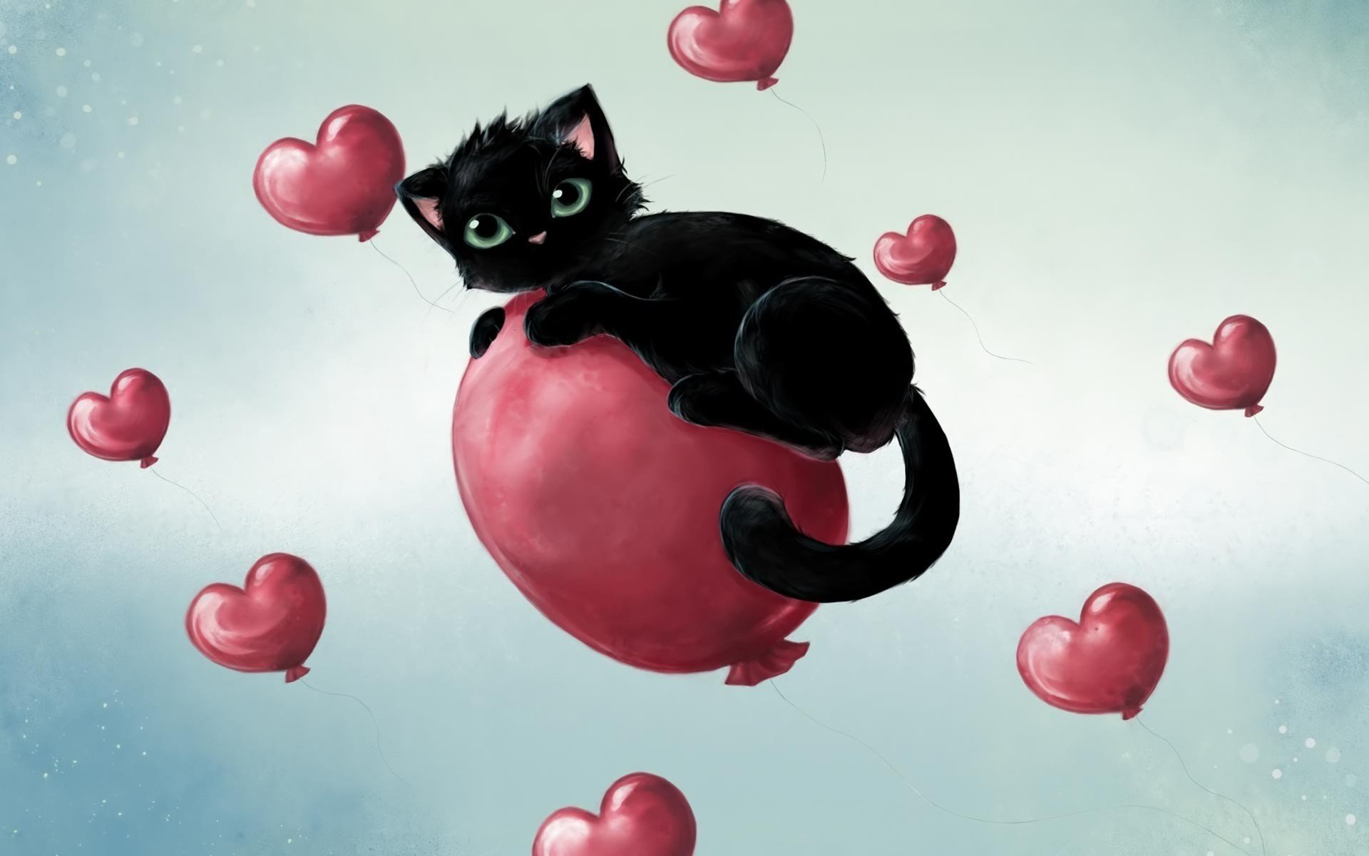 Картиночки. Рихардс Донскис Чеширский кот. Котенок с сердечком. Милые рисунки. Кошка арт.