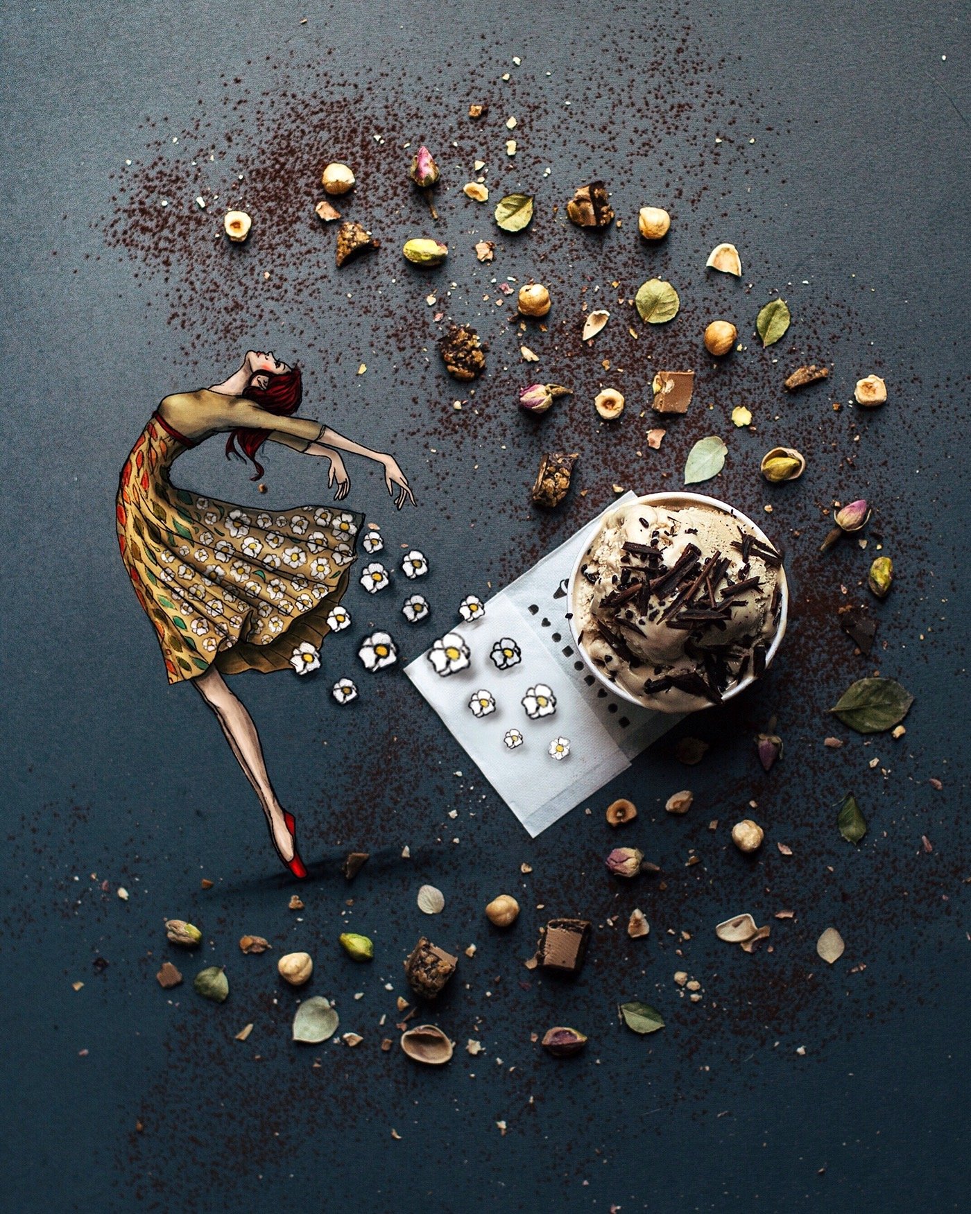 Оригинальный день картинки. Итальянская художница Cinzia Bolognesi. Креативный кофе. Картиночки для вдохновения. Креативная фотосессия с кофе.