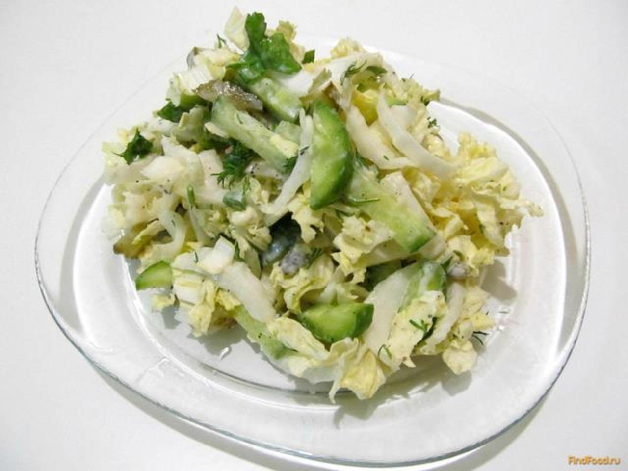 Салат с пекинской капустой и огурцом рецепт с фото