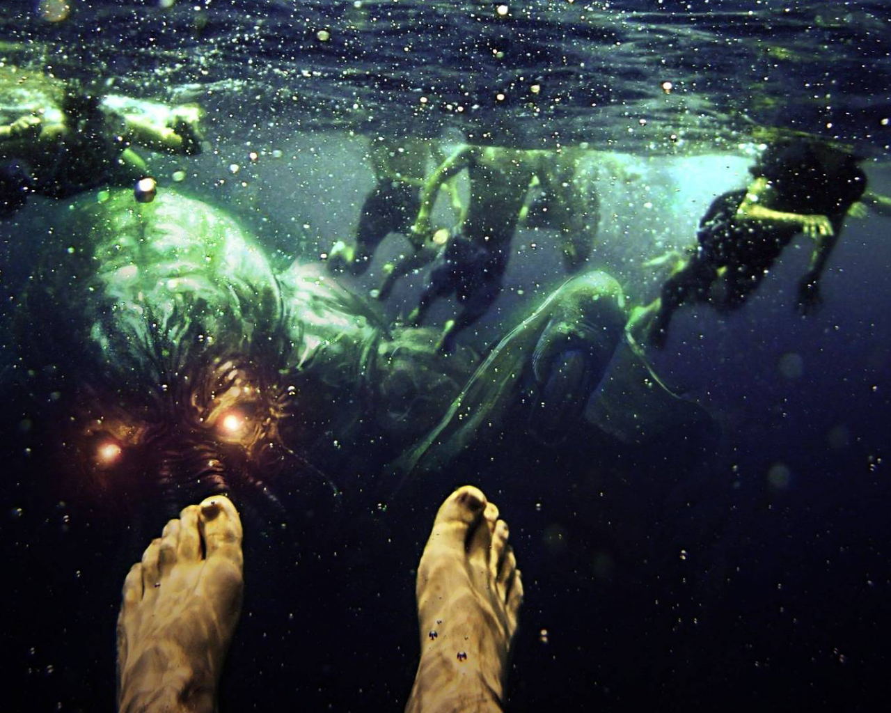 Талассофобия Лавкрафт. Подводный монстр Ктулху. Монстры под водой. Дно океана.