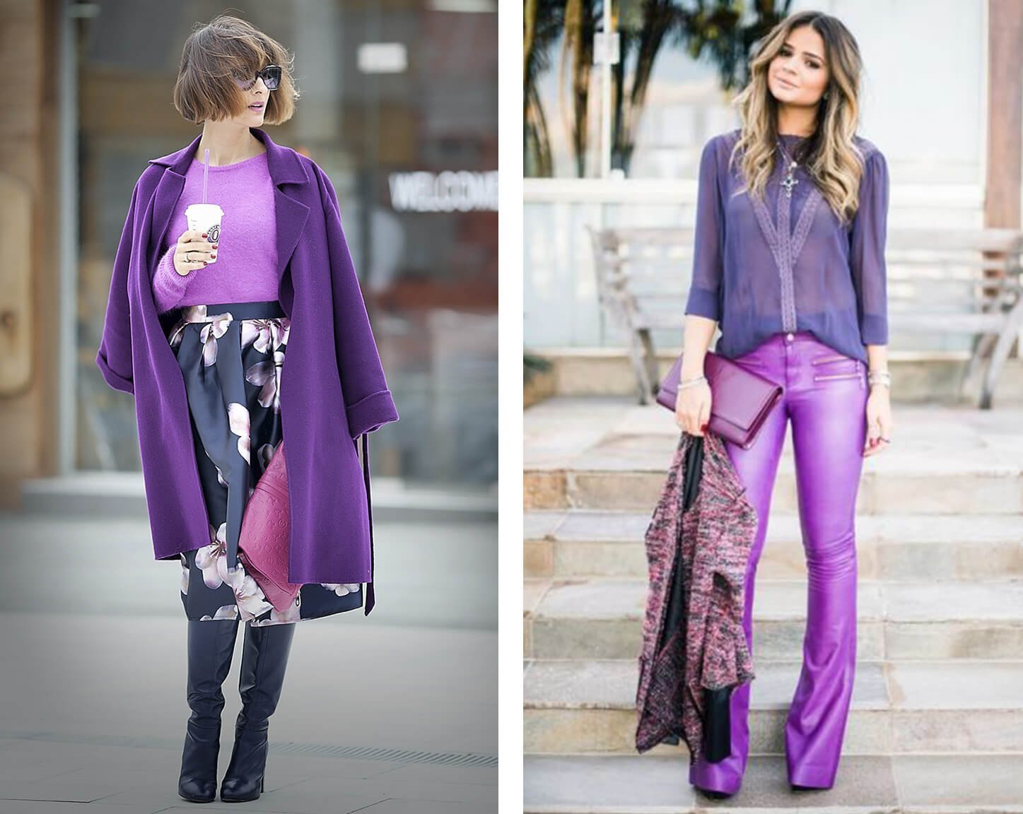 Фиолетовый стиль одежды