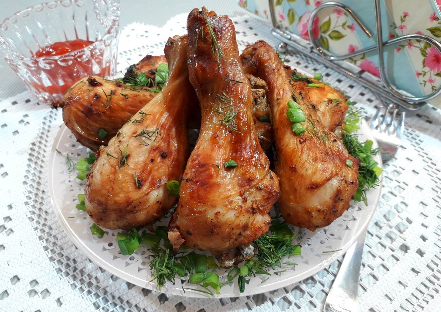 Рецепт запеченной куриной голени
