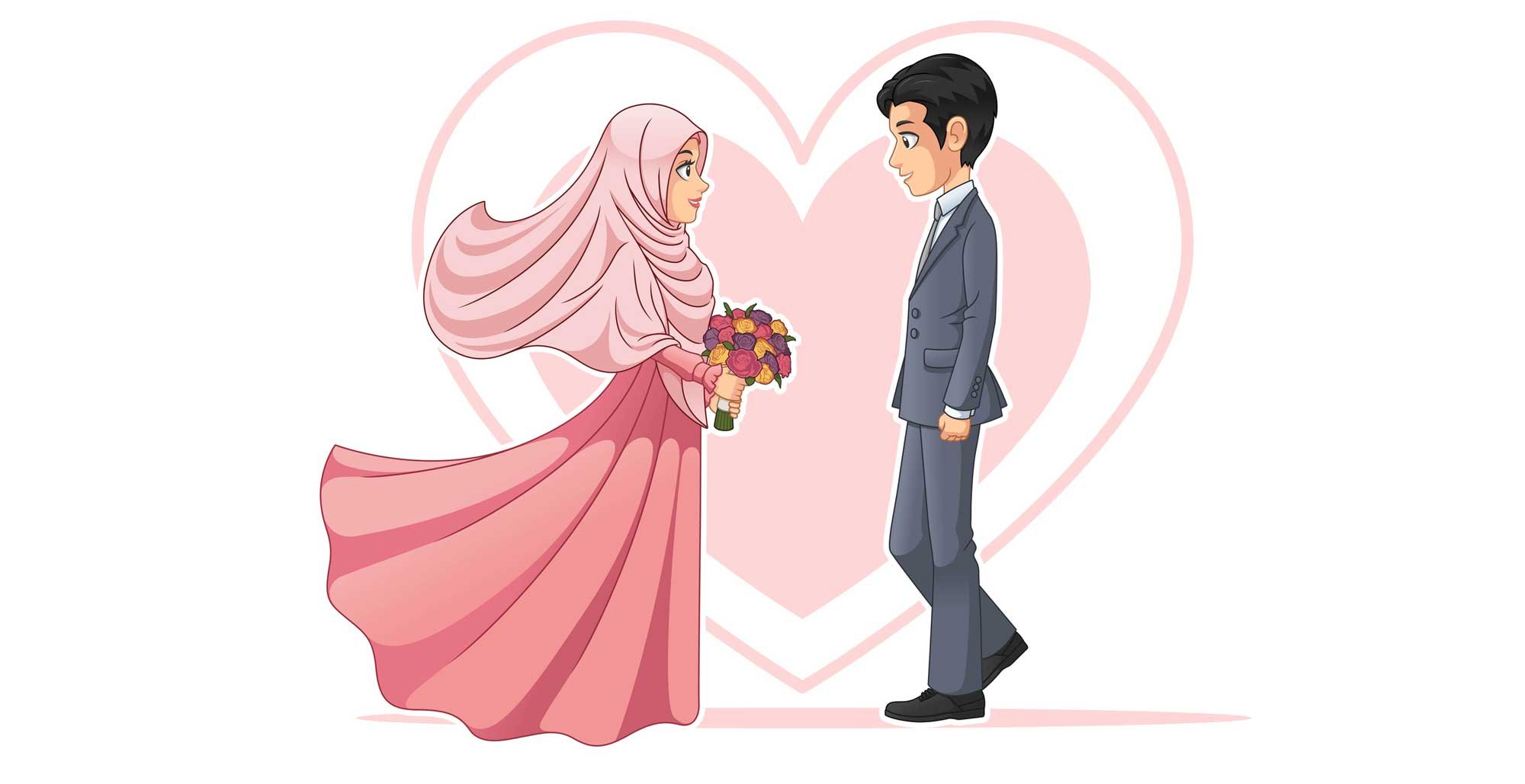 Невеста мусульманка рисунок