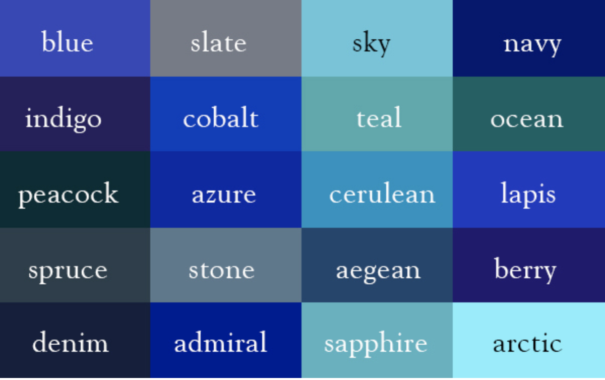 Como hacer tonalidades de azul