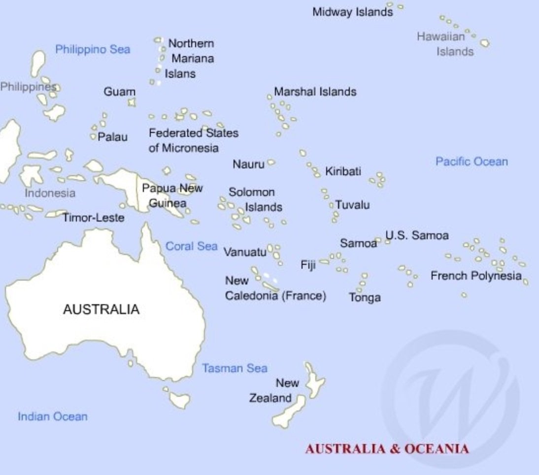 Остров принадлежащий австралии. Гавайские острова на карте Австралии и Океании. Остров Гавайи в Австралии на карте. Гавайские острова на карте Океании. Гавайские острова на карте Австралии.
