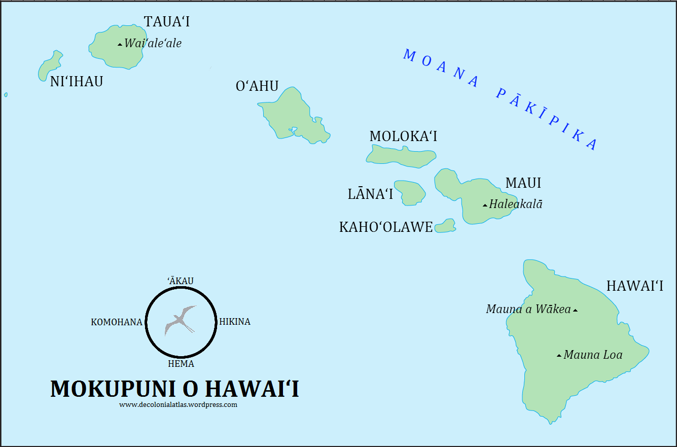 Вулканический остров Гавайский на карте. Расположение Гавайских островов.