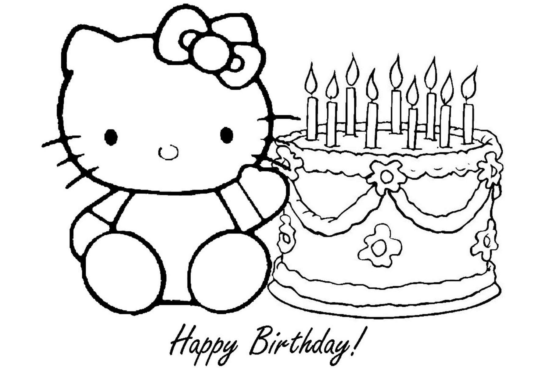 Красивые легкие рисунки на день рождения. Раскраска Хелло Китти с днем рождения. Раскраска "с днем рождения!". Раскраски для дьенрождене. Рескюунки на день рождения.