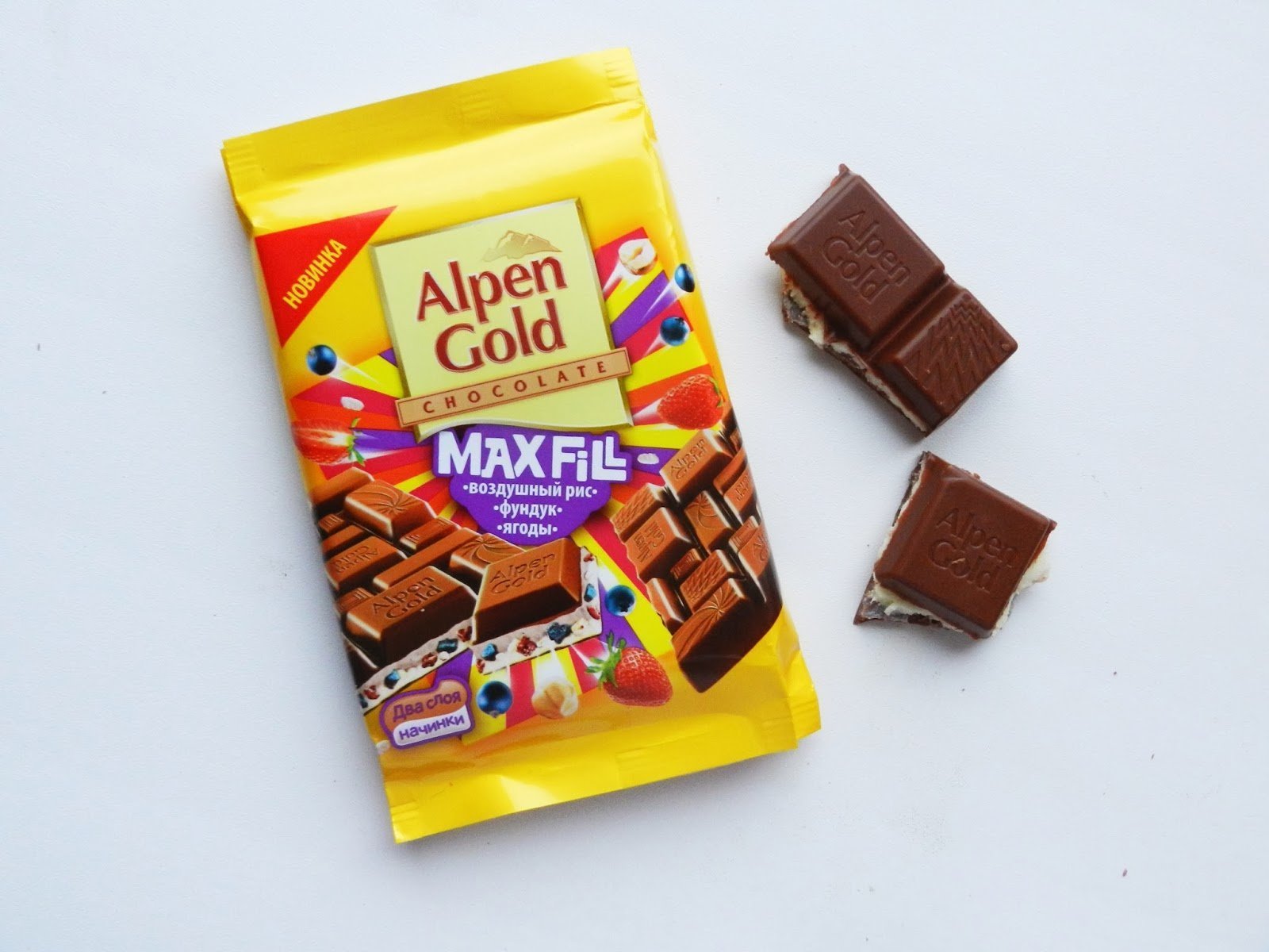 Плитка шоколада Альпен Гольд