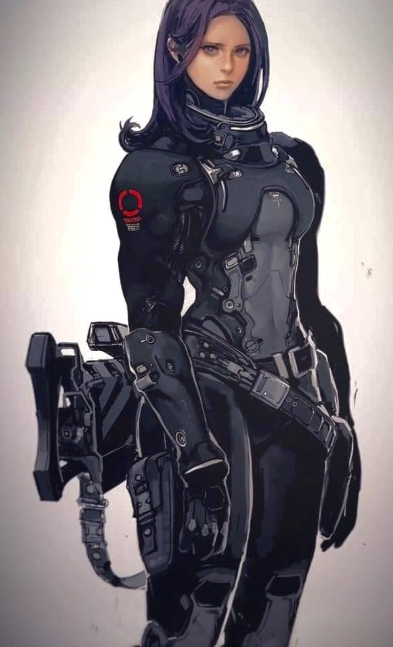 Cyberpunk sci fi girl фото 43