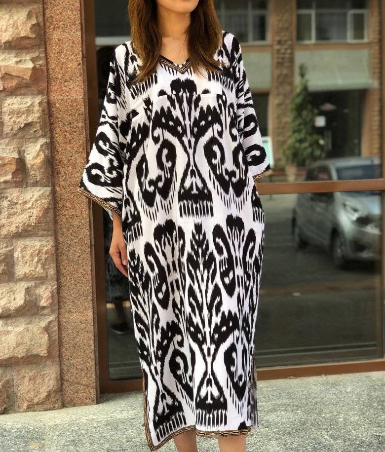 Платье из адраса узбекской фасоны