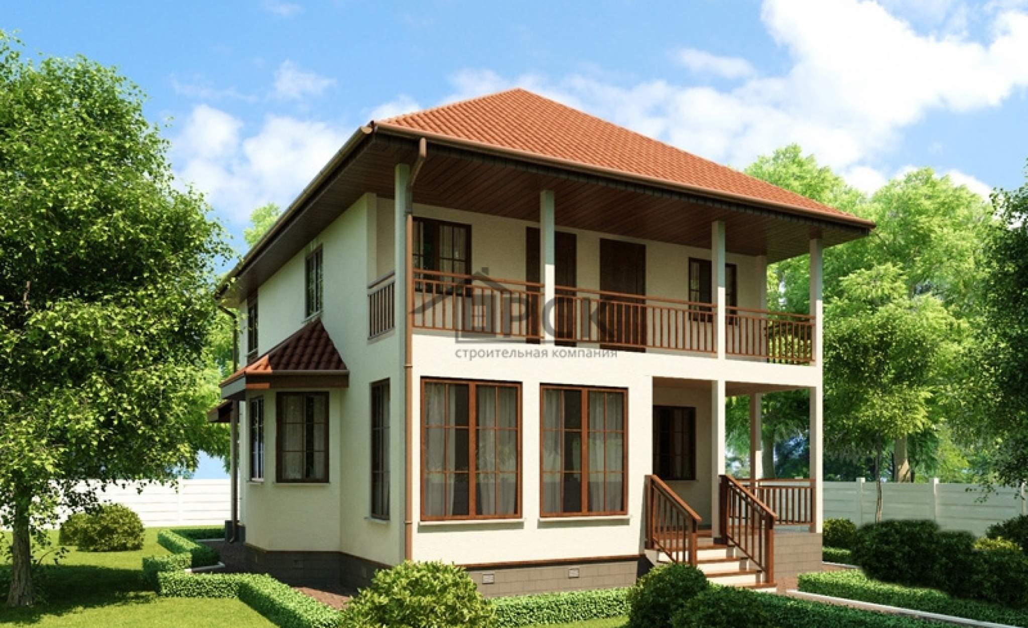 Фото дом двухэтажный с балконом и террасой фото
