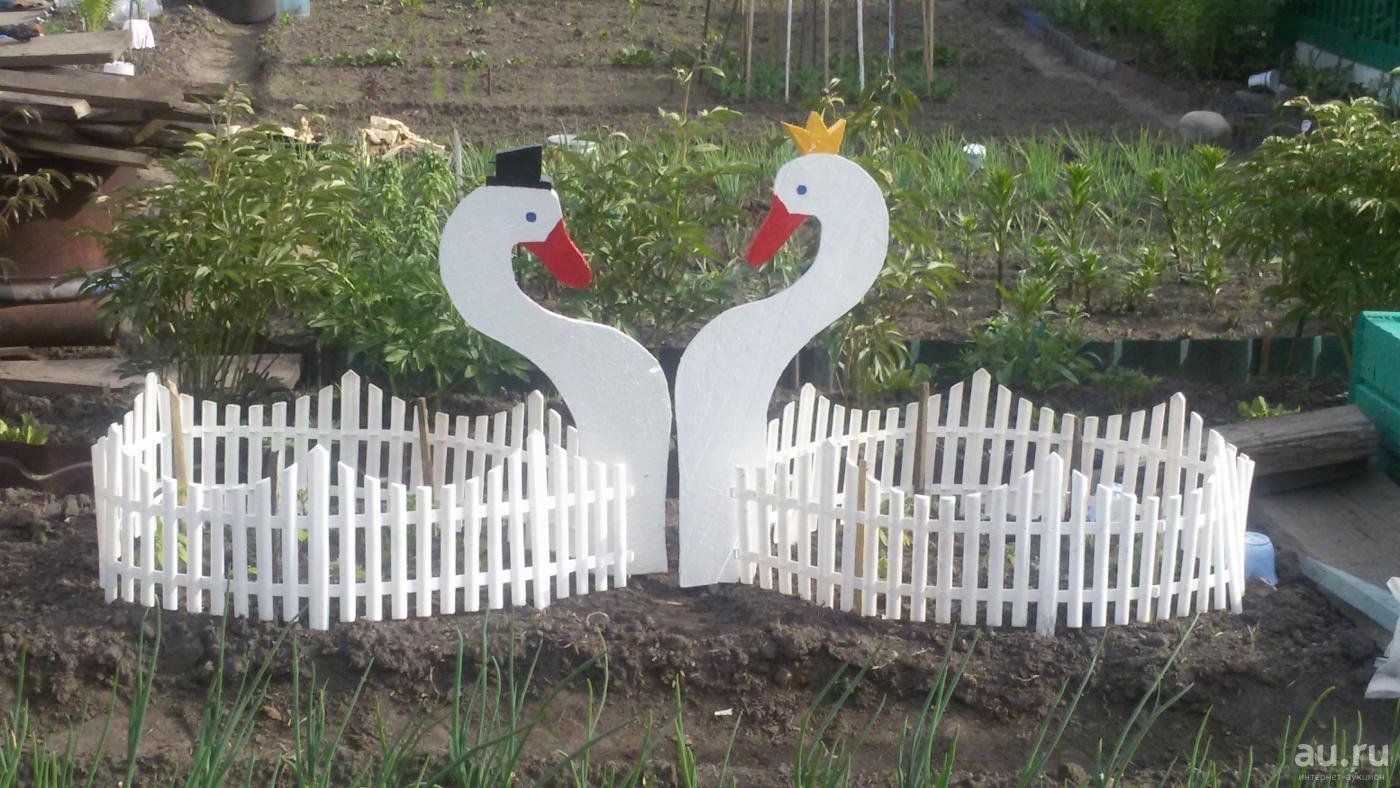Клумба с лебедями своими руками для сада