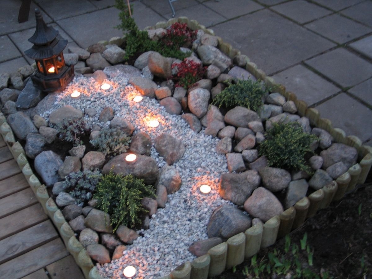 Como hacer una fuente de jardin con piedras