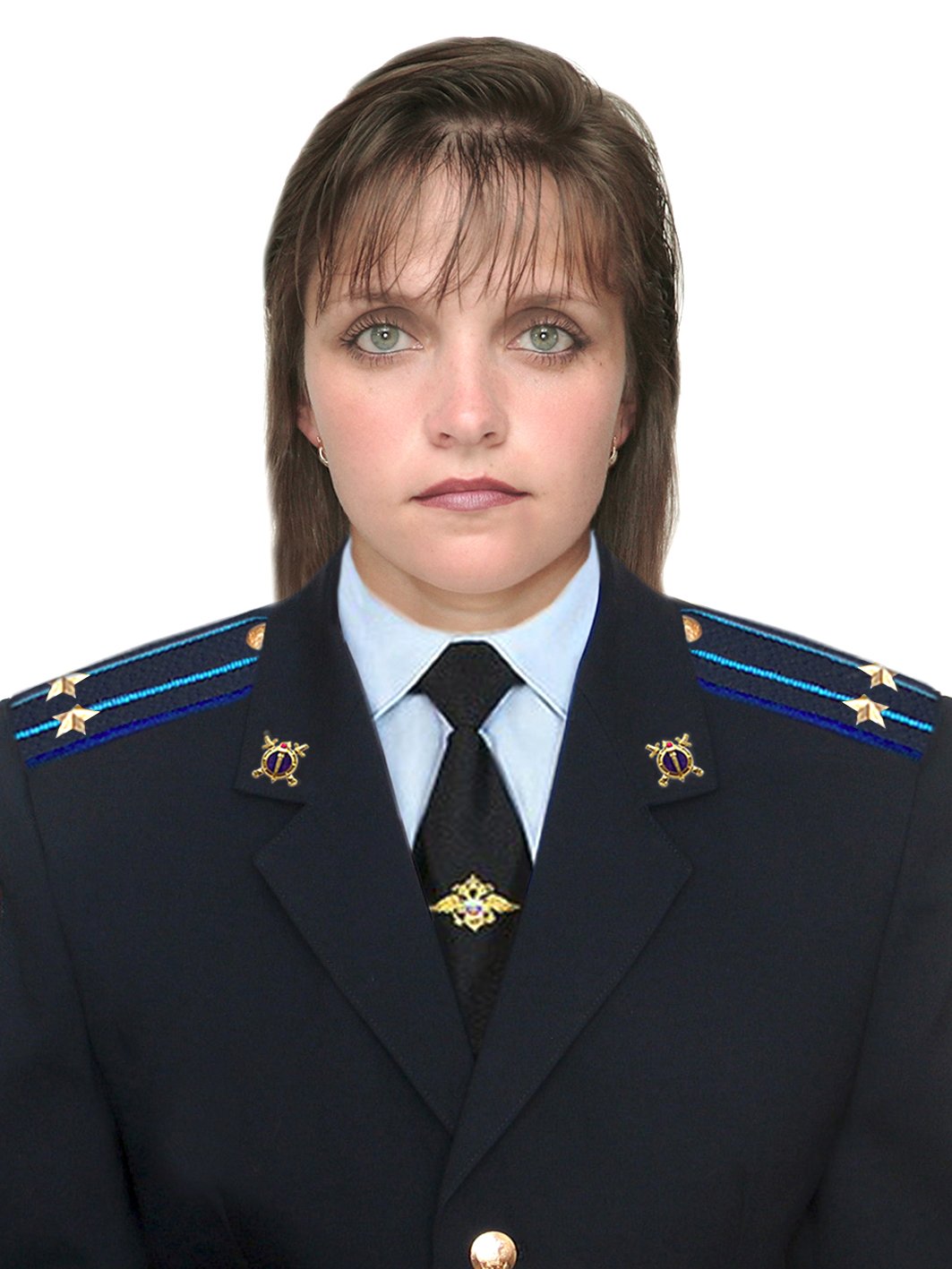Женский форма для фотошопа. Старший лейтенант юстиции МВД.
