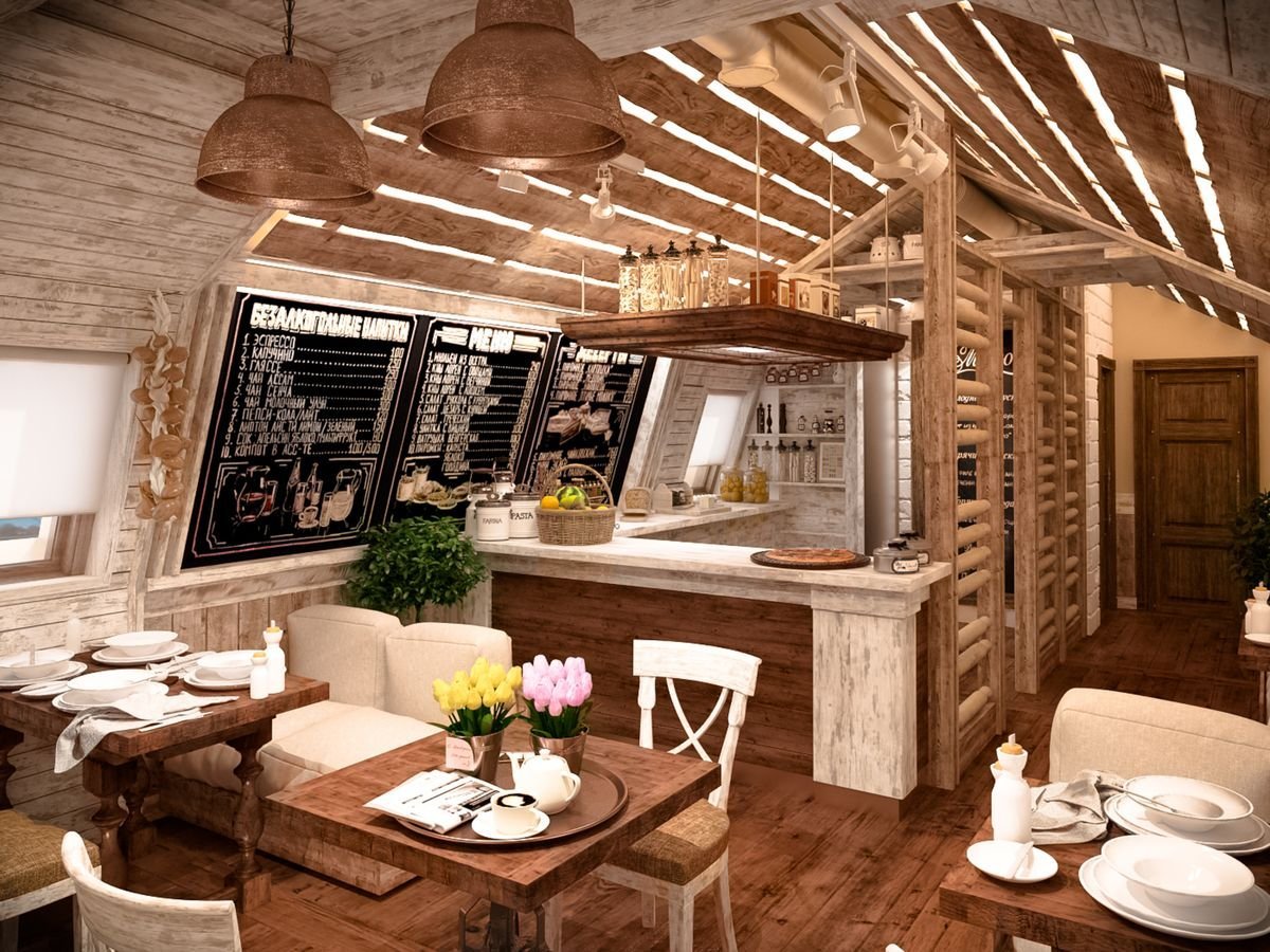 дизайн кафе в русском стиле