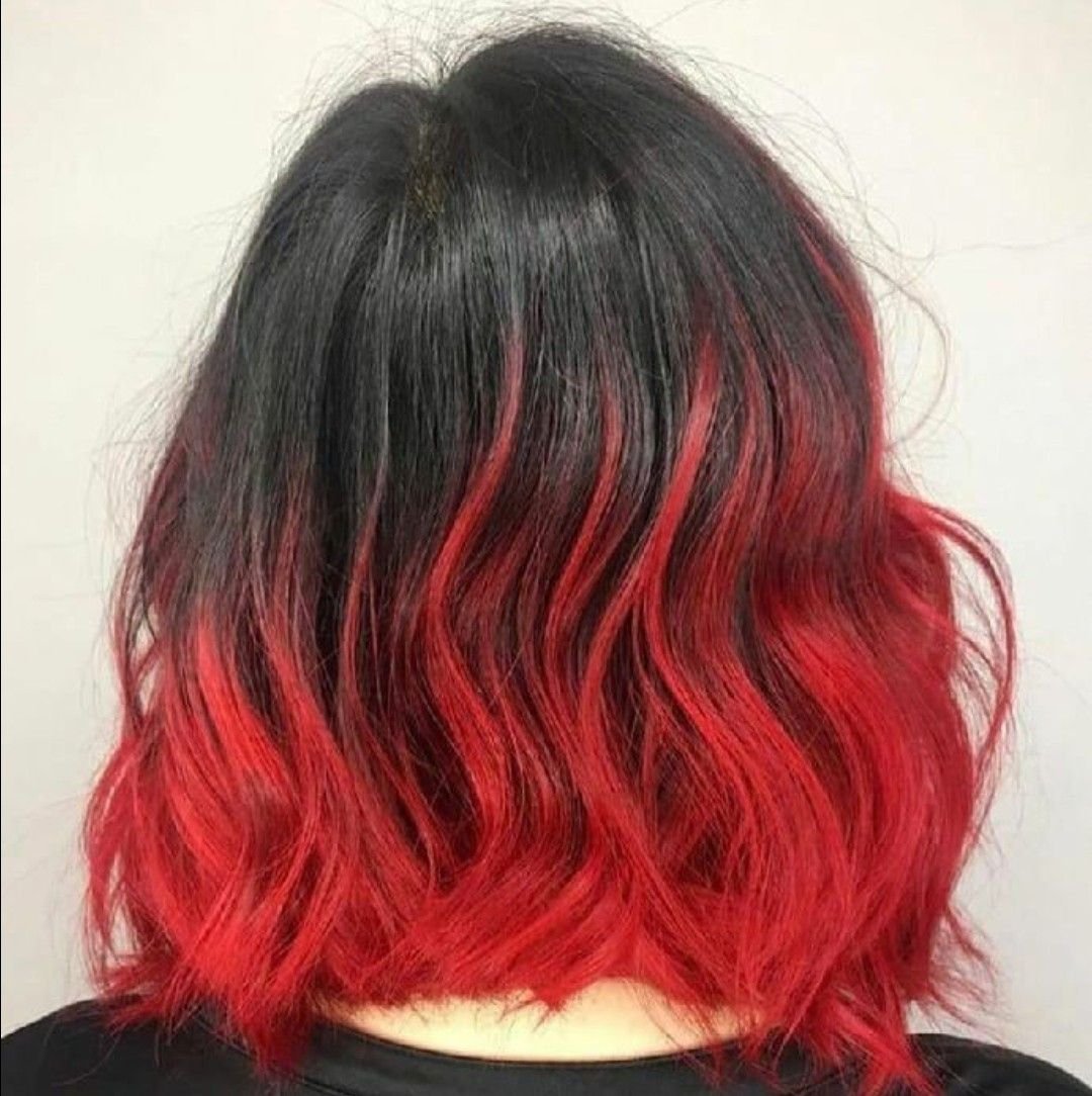 Корни волос красные
