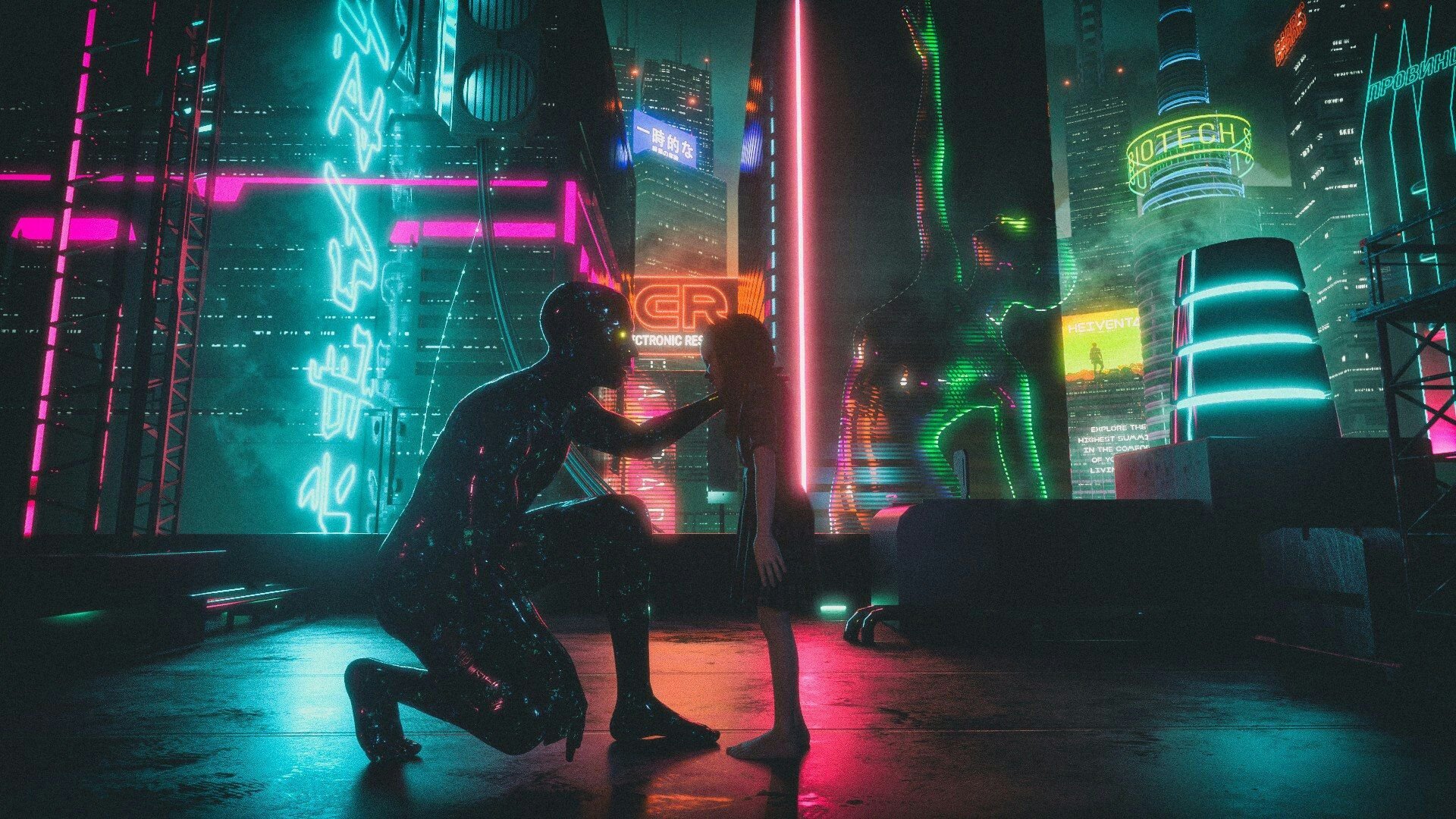 Cyberpunk neon wave фото 57