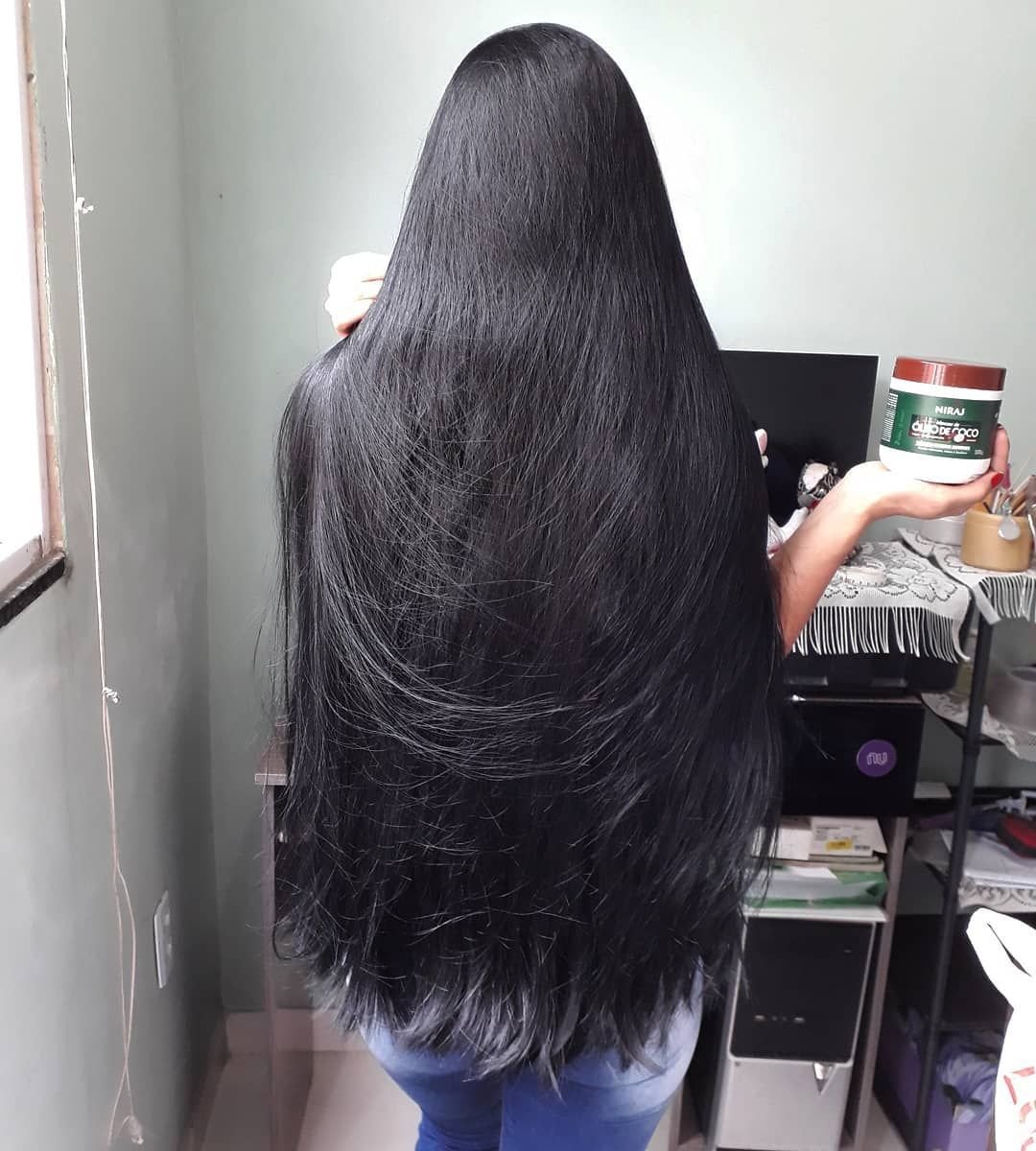 Длинные черные волосы видео
