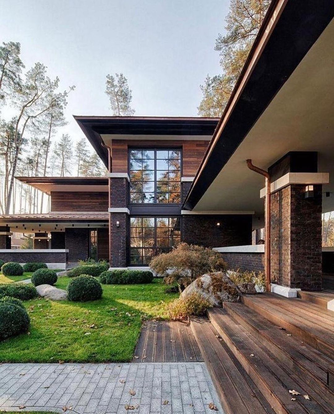 Ландшафт дома в современном стиле