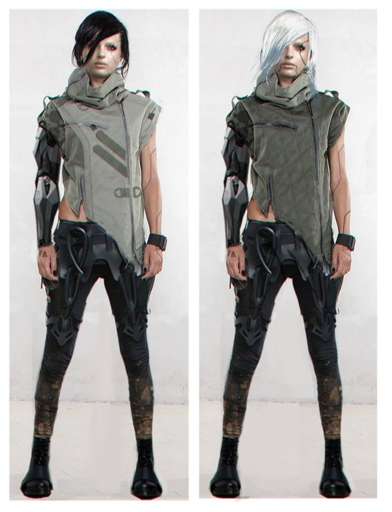 Cyberpunk clothes concept art фото 50