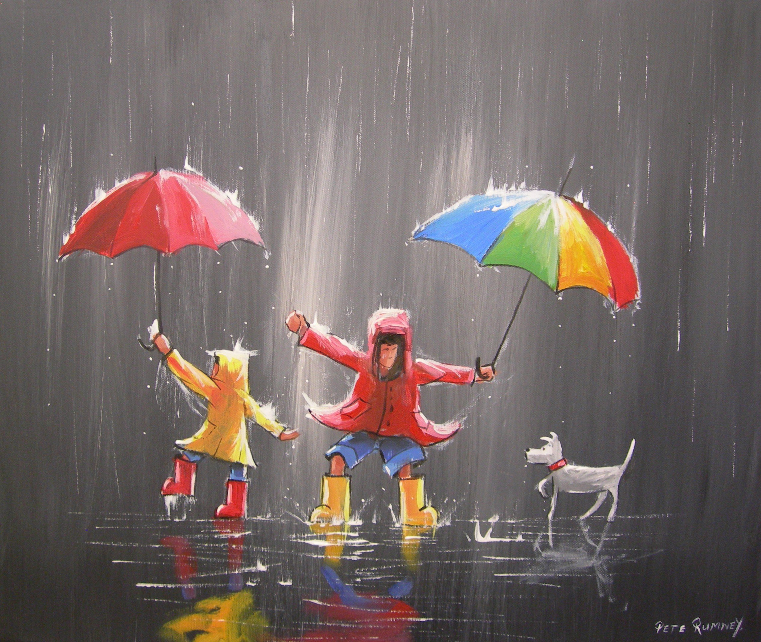 Как животные радуются дождю. Под зонтиком. Дождливое настроение. Зонтик под дождем. Прогулка под дождём.