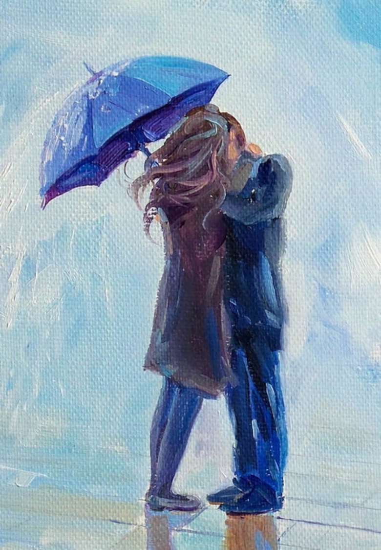 Дождики несут. Мужчина и женщина под зонтом. Парень и девушка под зонтом. Поцелуй под зонтом. Влюбленные под зонтом.